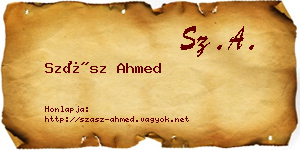 Szász Ahmed névjegykártya